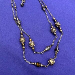 Brighton Sol E Luna Silver-Plated & Gold-Tone Dual Strand Crystal Necklace
